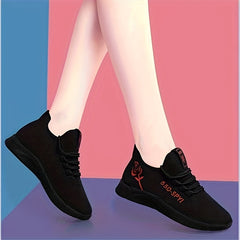 Rose Print Lightweight Running Shoes Soft Bottom Outdoor Sneaker
