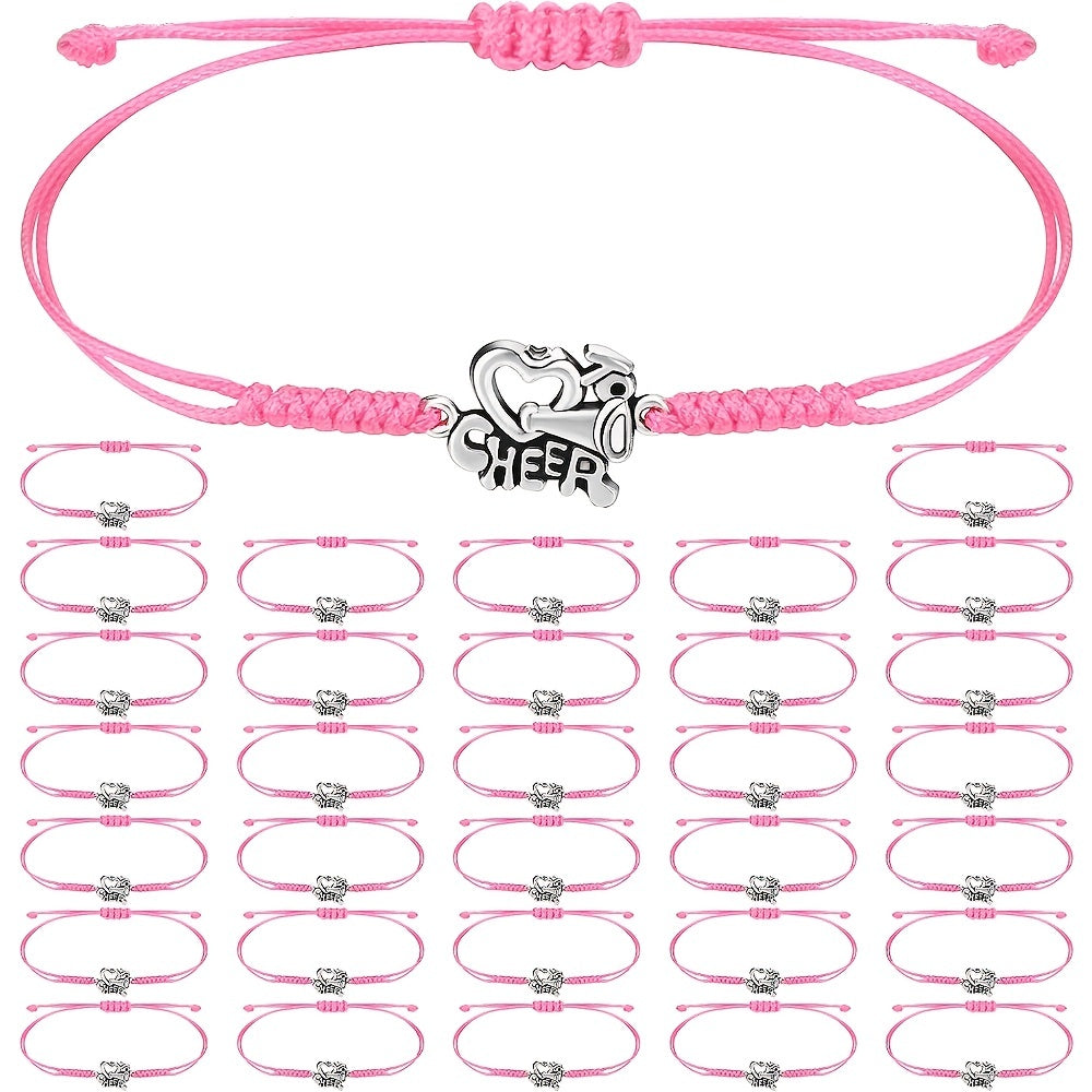 Adjustable Cheerleader Cheer Bracelets Bulk for Kids