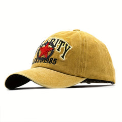 Retro 3D Embroidery Baseball Cap Washed Sun Visor