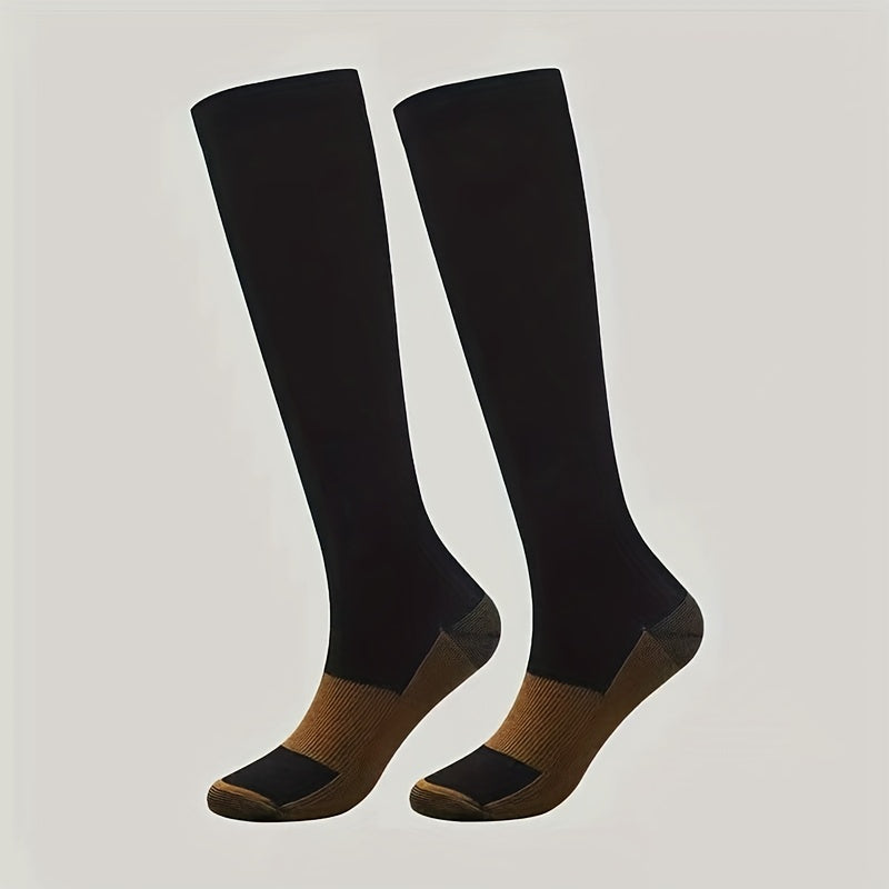 3 Pairs Copper Compression Thigh Socks for Outdoor Activities
