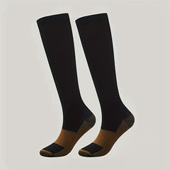 3 Pairs Copper Compression Thigh Socks for Outdoor Activities