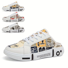 Men's Graphic Slip-On Mule Shoes
