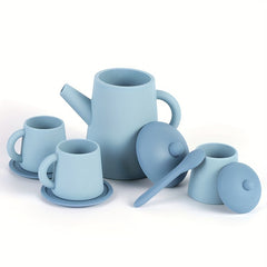 TYRY HU Silicone Tea Party Set for Little Girls Kids Toddlers Tea Set