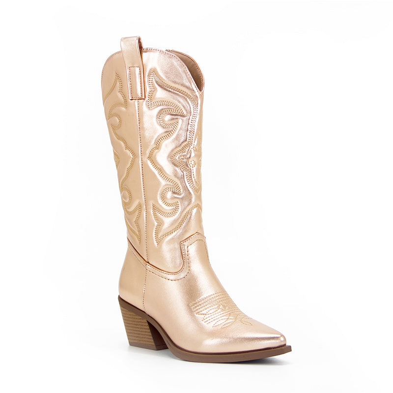 Western Style Mid Calf Boots for Women