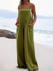 Sleeveless Wide Leg Jumpsuit Loose Casual Women's Clothing