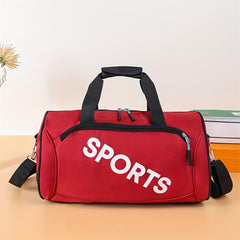 Large Capacity Gym Bag Portable Duffel Oxford Fabric Pink Red Green
