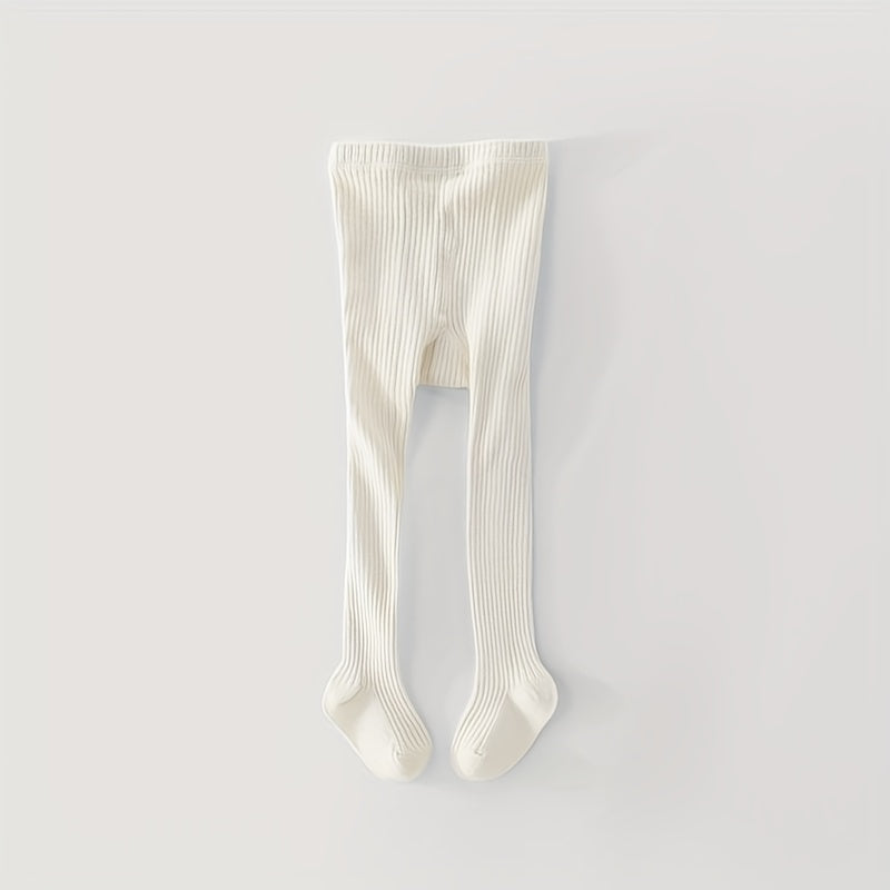 Girls Ribbed Cotton Leggings Tights for Spring & Autumn