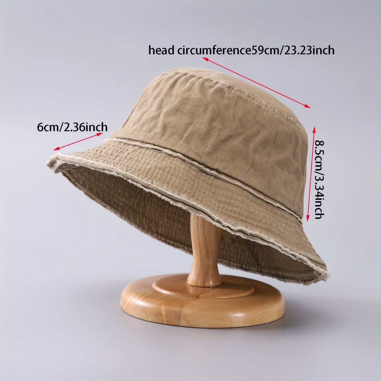 Men's Frayed Bucket Hat Fishing Sunshade Outdoor Hat