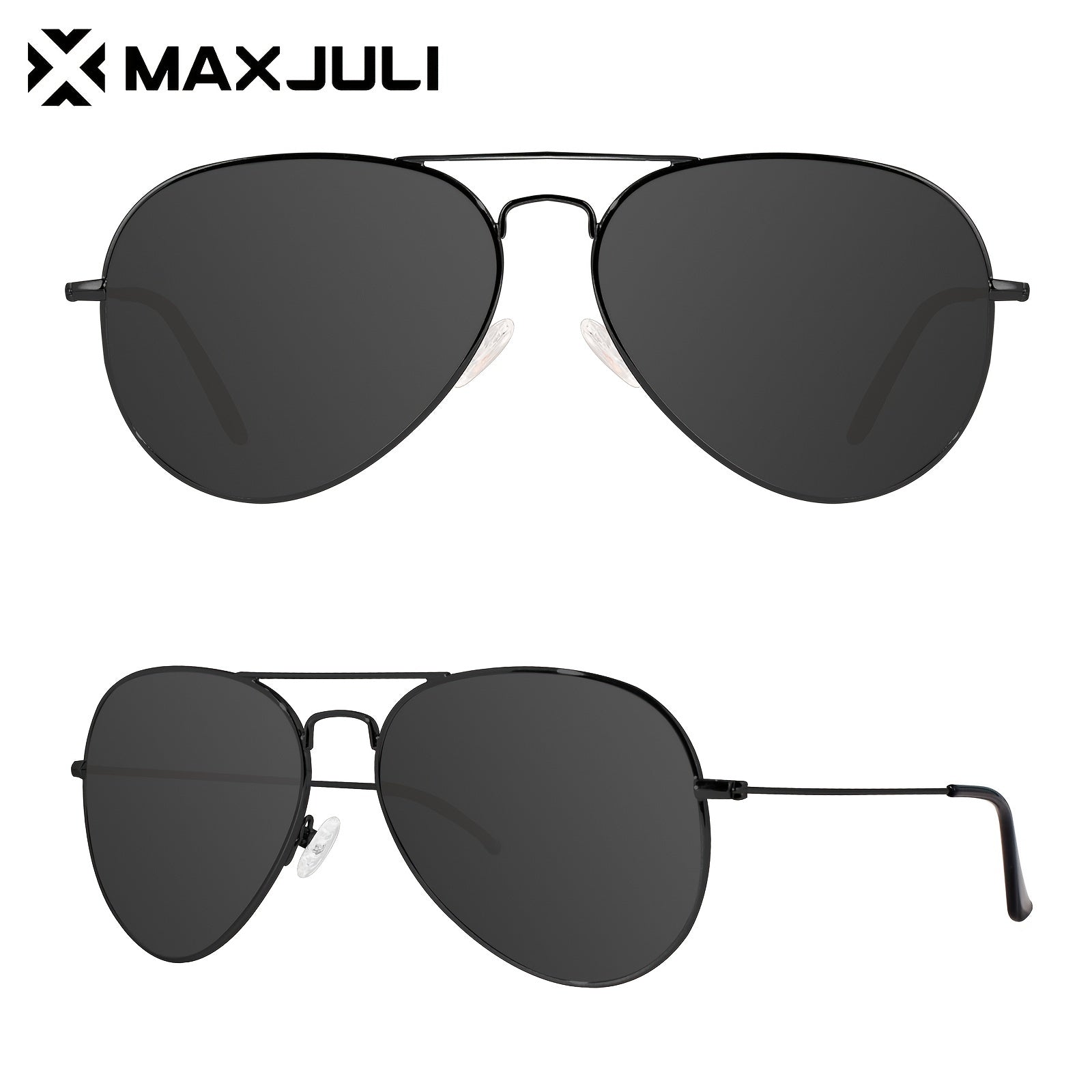 MAXJULI Polarized Aviator XL Sunglasses Metal Frame 8810