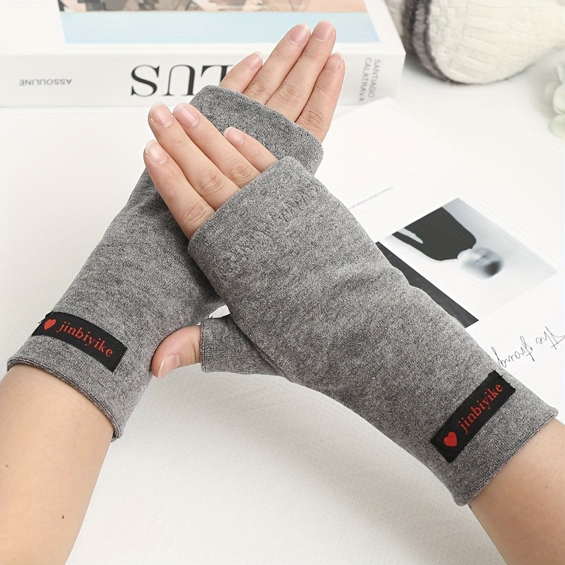 Warm Half Finger Gloves for Men & Women - Thickened Velvet Wrist Warmer