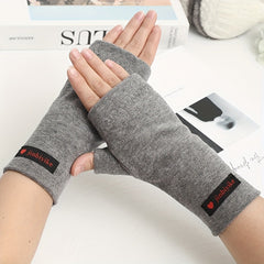 Warm Half Finger Gloves for Men & Women - Thickened Velvet Wrist Warmer