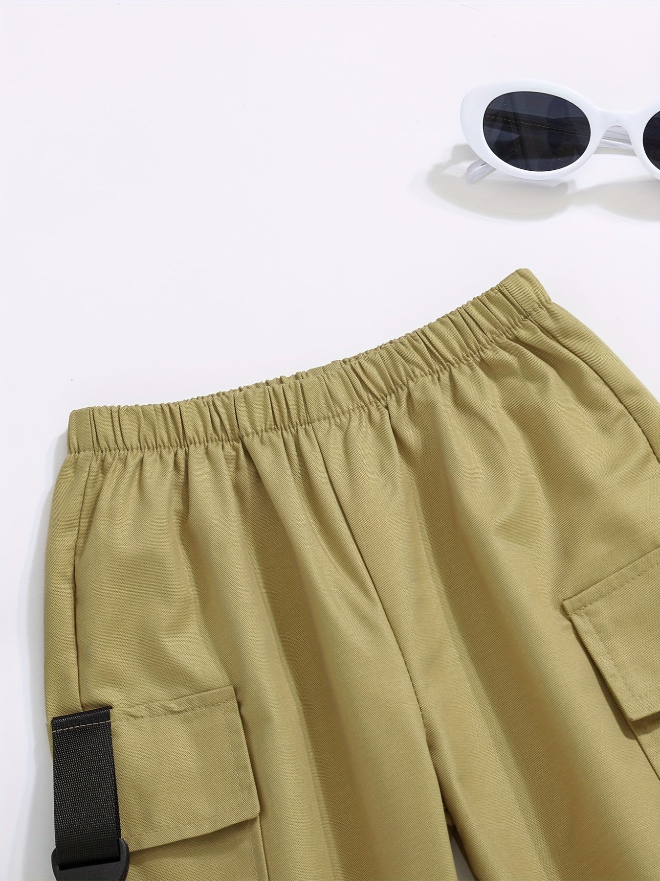 Boys Comfortable Cargo Pants Quick-dry Jogger With Pockets