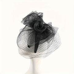 Retro Flower Mesh Hairpin for Ladies Tea Party Wedding Hair Accessories