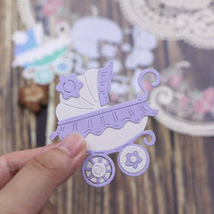 1pc Infant Stroller Metal Cutting Mold DIY Scrapbooking Craft Embossing Tools