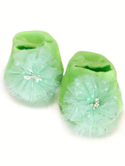 3pc Baby Girls Mesh Princess Dress & Headband & Shoes Costume For Halloween