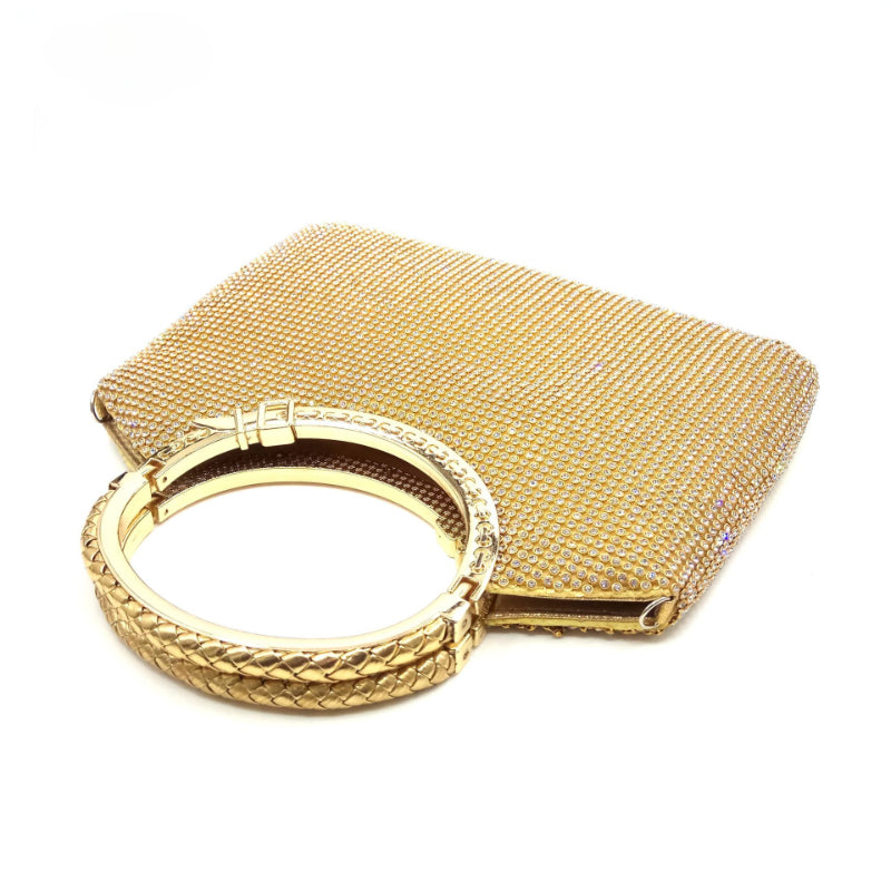 Women's Crystal Evening Clutch Wedding Tote Bag