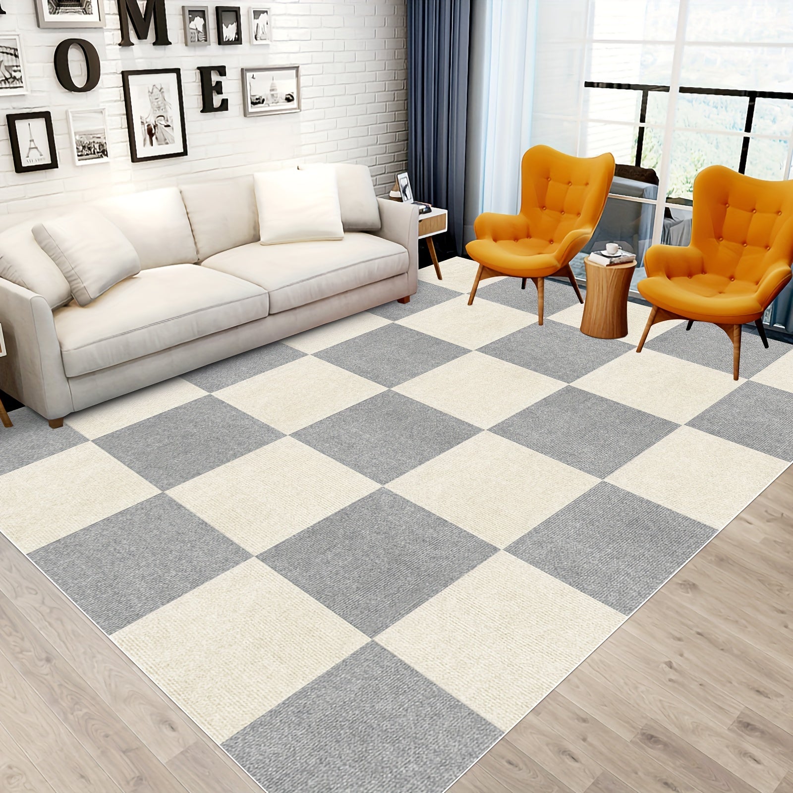 30pcs Carpet Floor Tiles Adhesive Stickers DIY Square Area Rug Carpet Tiles