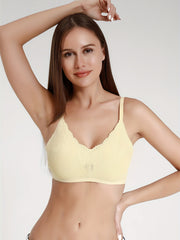 Women's Soft Lace Wireless Push Up Bra