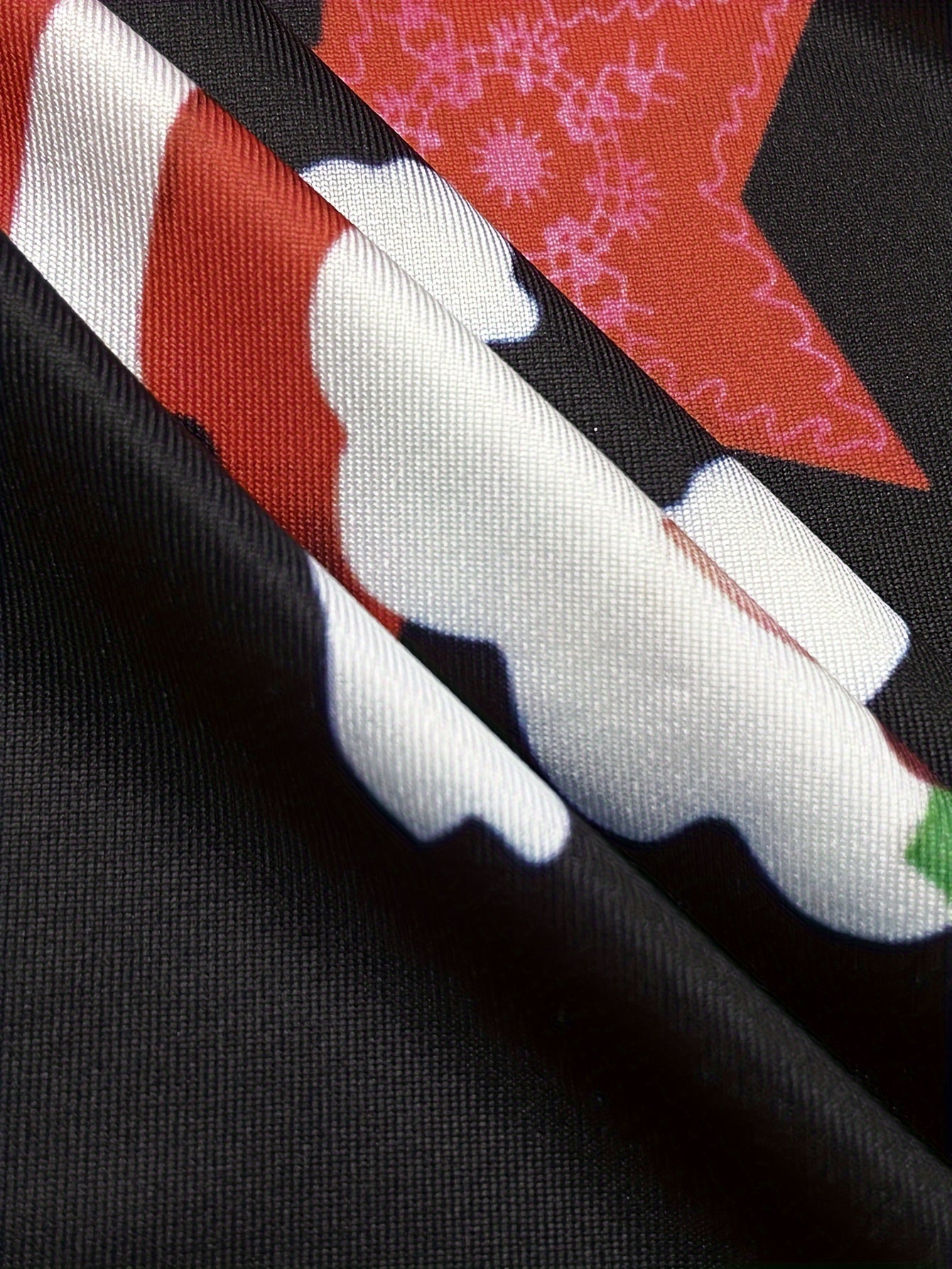 Santa Claus Print Round Neck Dress