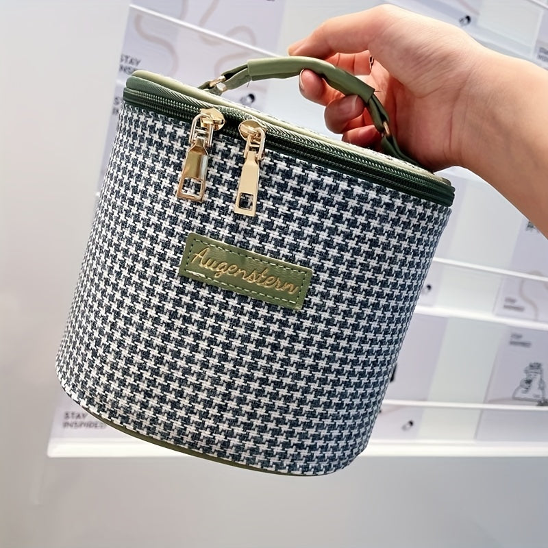 Houndstooth Makeup Bag Travel Case Large Capacity Toiletry Bag