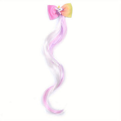 Unicorn Bowknot Decor Hair Clip for Party Performance
