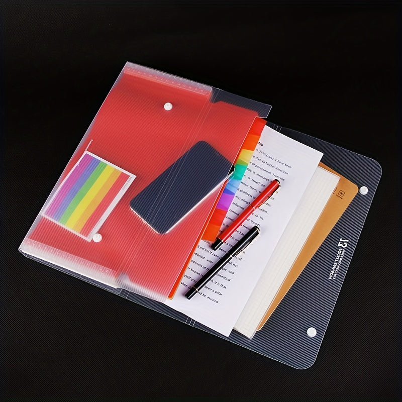 Rainbow Accordion Bag, 13 Grid Classification, Portable File