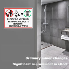 4pcs Women's Supplies Garbage Signs - Waterproof Business Stickers
