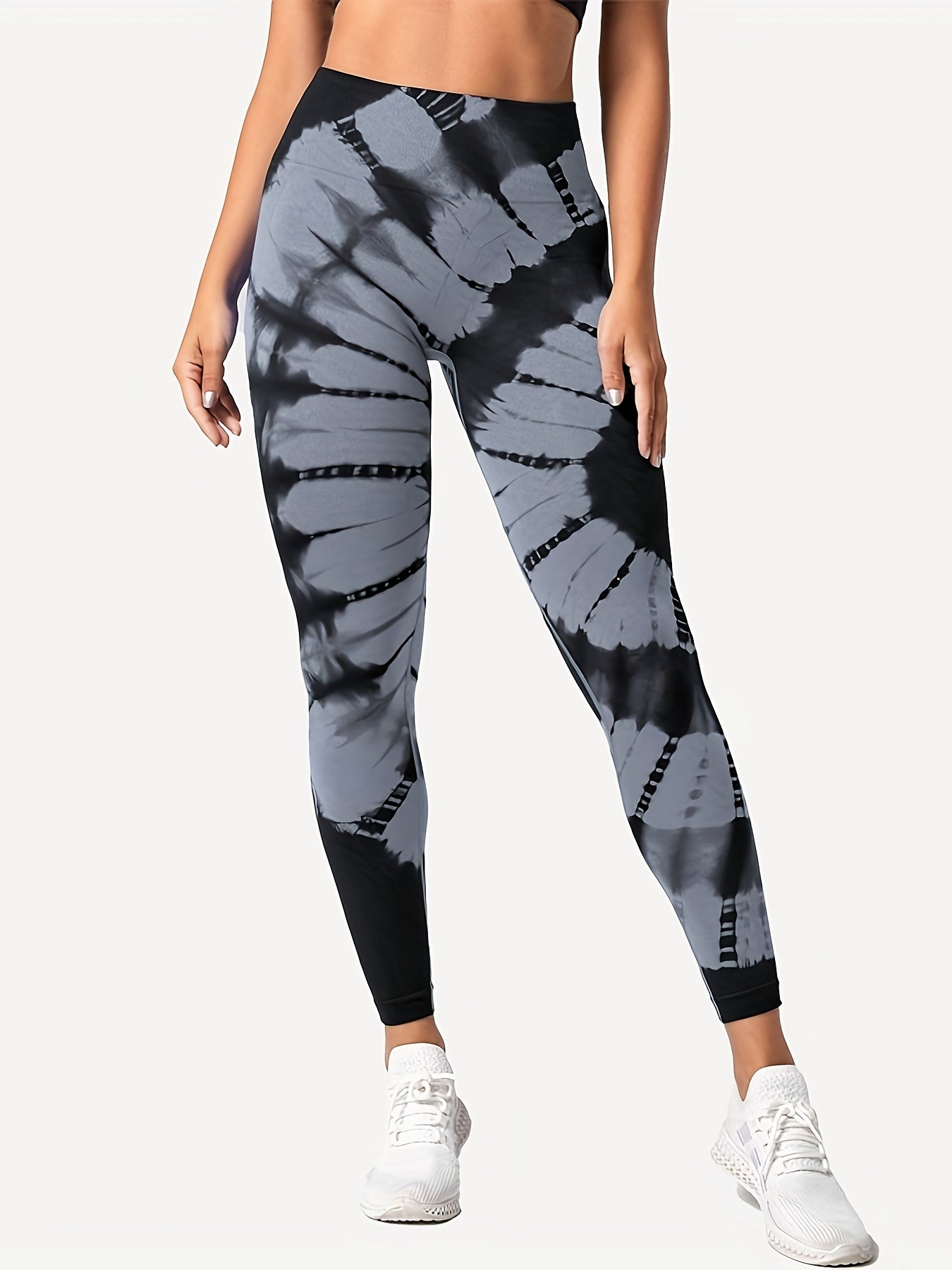 Tie Dye Seamless Sports Leggings Butt Lifting Stretch Yoga Tummy Control