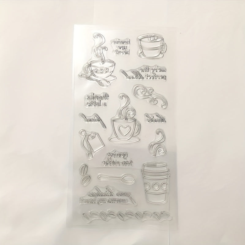 Silicone Transparent Stamp for Coffee Milk Tea Spoon Gift DIY