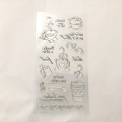 Silicone Transparent Stamp for Coffee Milk Tea Spoon Gift DIY