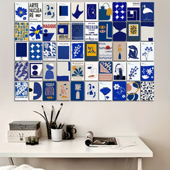 50pcs Klein Postcard Collage Set for Wall Aesthetics Wall Decoration Theme Room