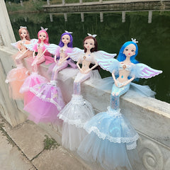 Mermaid Doll Toy 17 72 Inch 3D Eye Princess Doll Wedding Doll