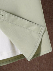 Boys Short Sleeve Solid Top Casual Shirt