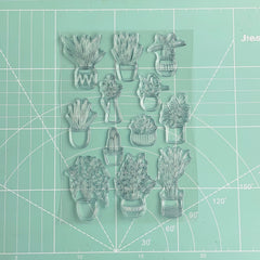Flowerpot Plants Flowers Stamp for Card Making