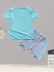 Boys Crocodile Eating Fish T-shirt & Shorts Set