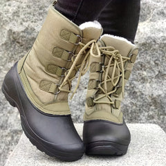 Women's Double Block Fur Snow Boots Warm Anti Slip Outdoor Hiking Boots