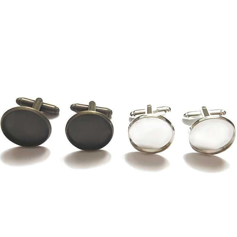 Feather Time Gem Steel Cufflinks