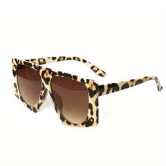 Leopard Snake Print Sunglasses Oversized Gradient Glasses UV400