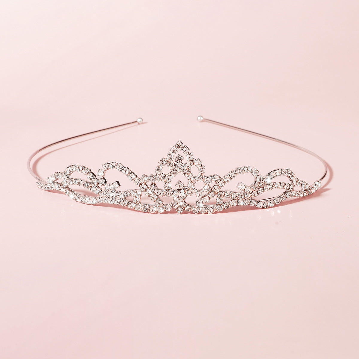 Cubic Zirconia Crystal Tiara Headband Bridal Wedding Hairband Crown