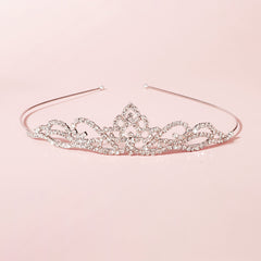 Cubic Zirconia Crystal Tiara Headband Bridal Wedding Hairband Crown