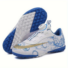 Boy's Turf Football Boots w/ Rotating Buckle Outdoor Anti skid TF Soccer Cleats