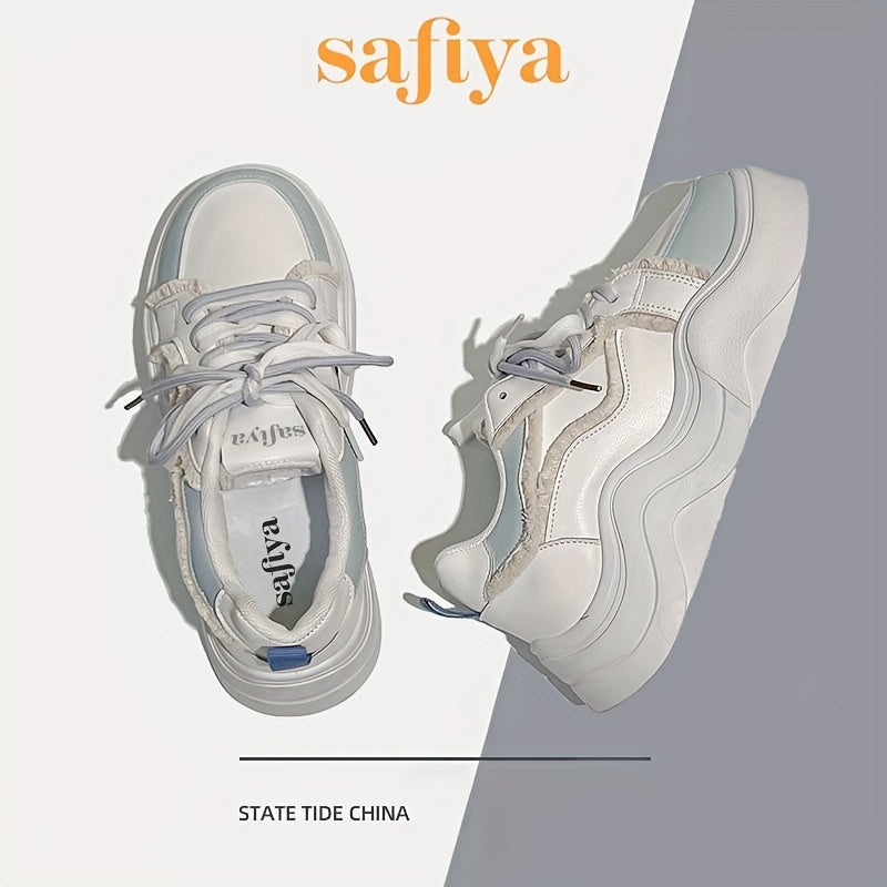 Women's Lace-Up Platform Sneakers Comfortable Board Shoes