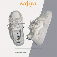 Women's Lace-Up Platform Sneakers Comfortable Board Shoes