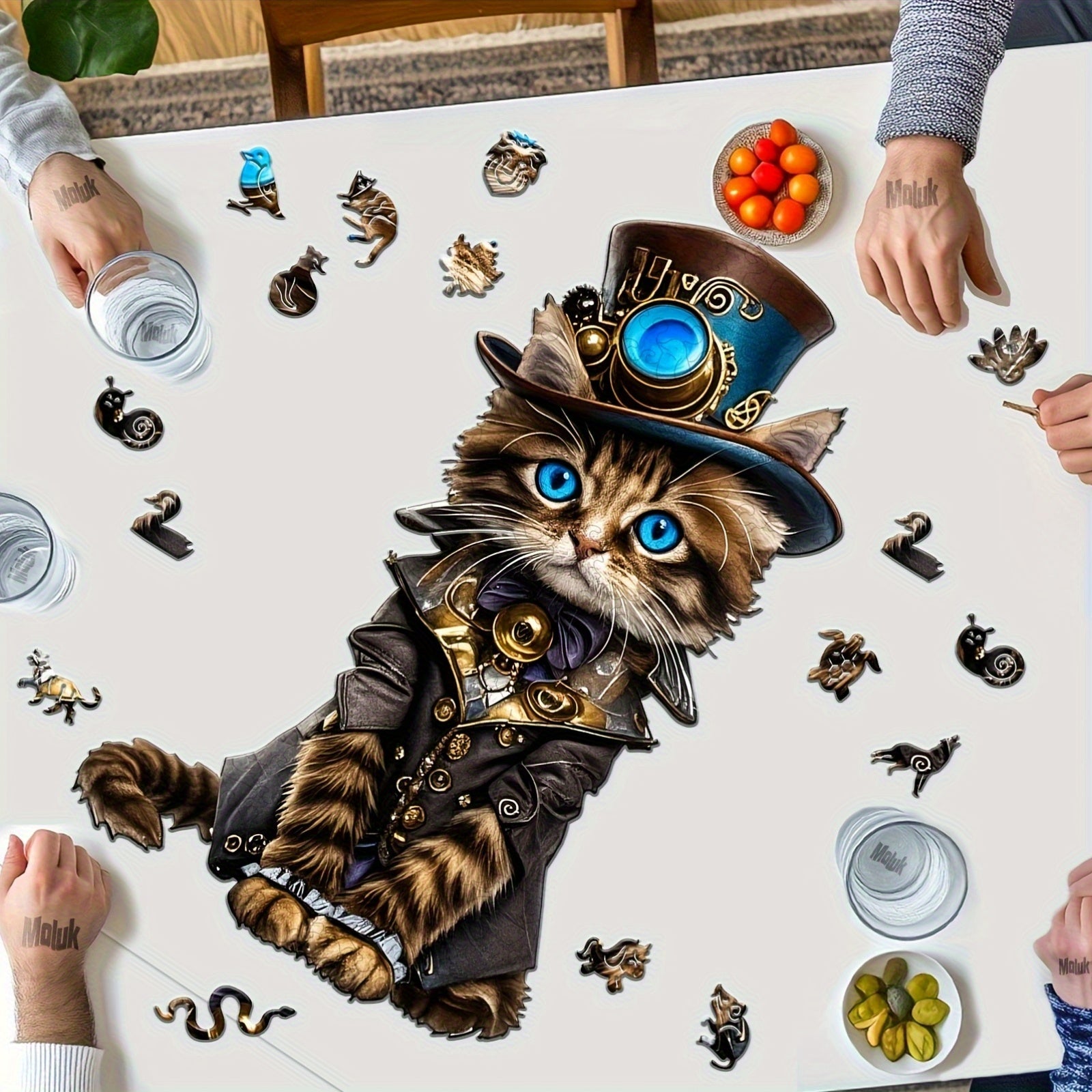 Gentleman Cat Wooden Puzzle Challenging Brain Teaser