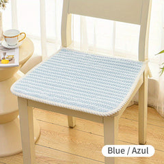 Stripe Pattern Chair Cushion Minimalist Style Four Seasons Corduroy Fabric