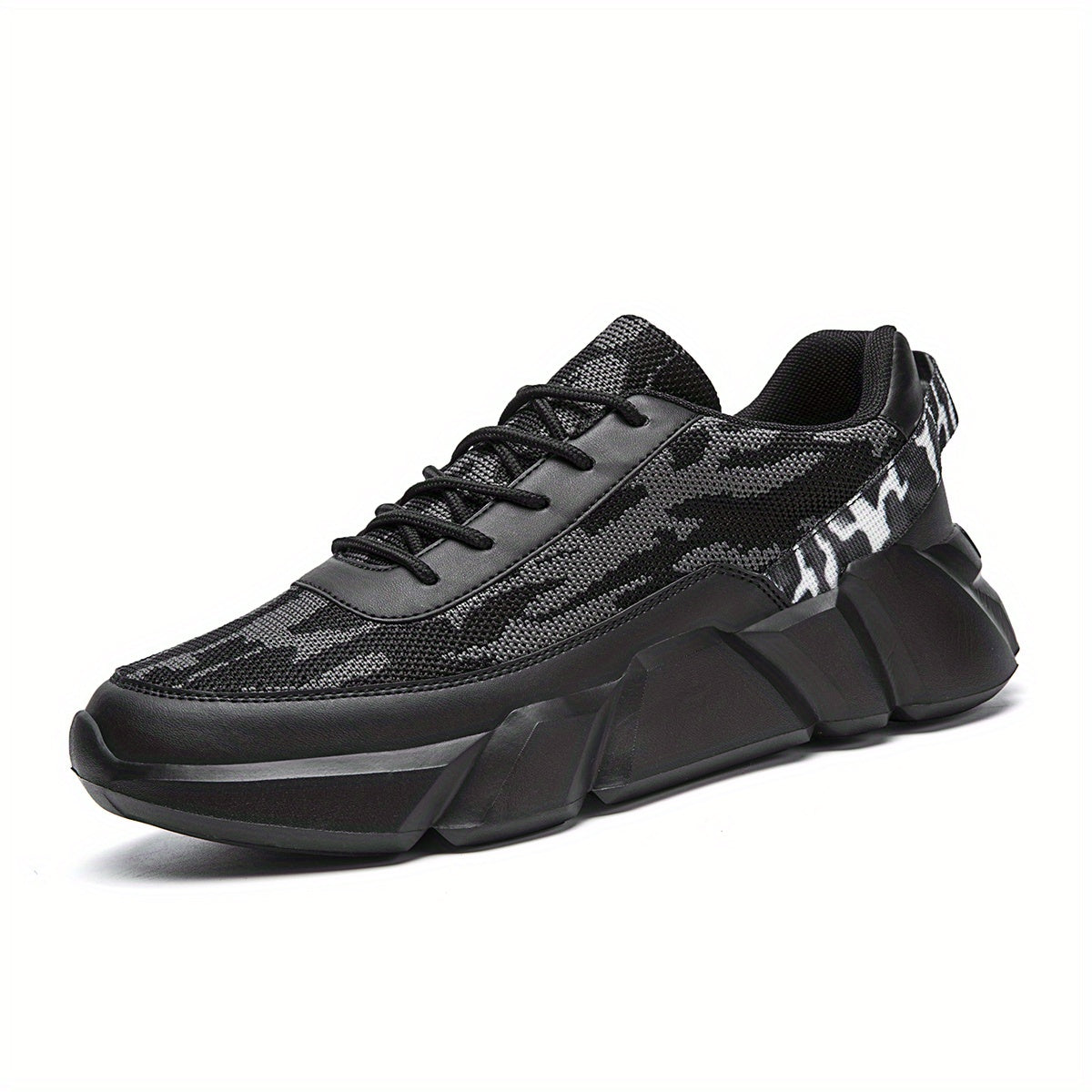 Men's Chunky Lace-up Sneakers Comfy Athletic Shoes