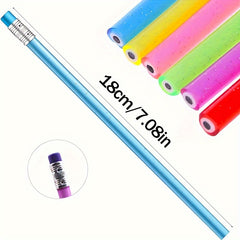 6pcs Colorful Magic Bending Pencils Neon Colors with Erasers