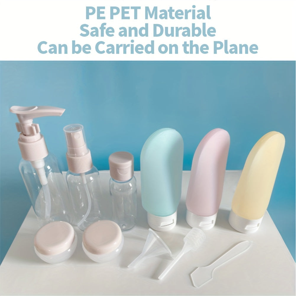 11pcs Travel Bottles Set Cosmetic Spray Toner Shampoo Shower Face
