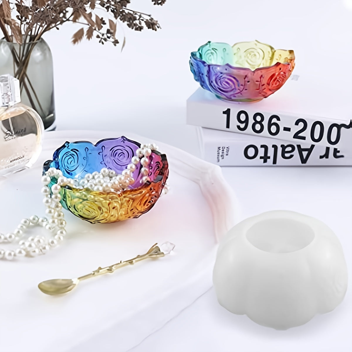 Resin Mold Lotus Bowl Mold Candle Holder Mold Flower Pot Mold