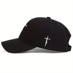 Men's Cross Baseball Cap Outdoor Sun Hat Adjustable Casual Hat